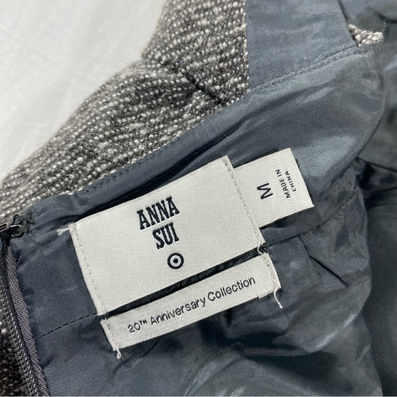 Anna Sui Dress Women’s Médium Babydoll, Tweed , cut out Halter Dress Backless - Picture 3 of 12